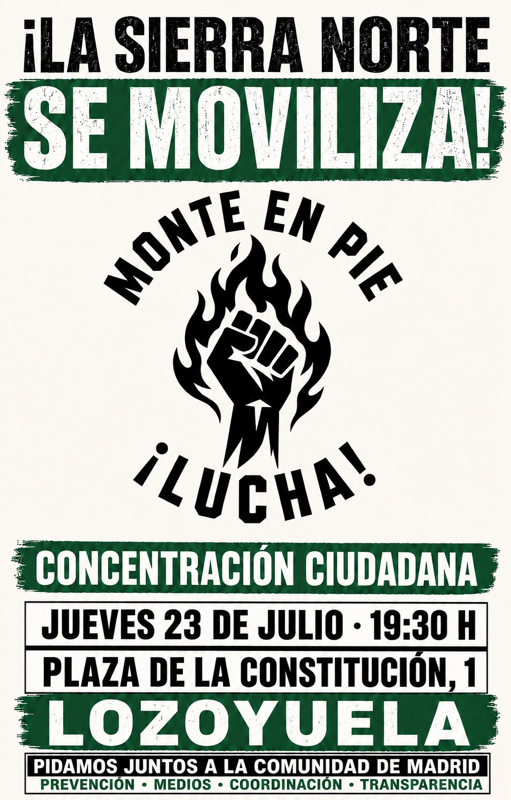 Concentración ciudadana - Monte en pie