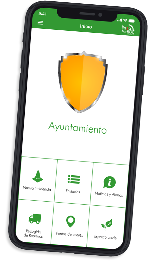 Móvil con app Línea Verde